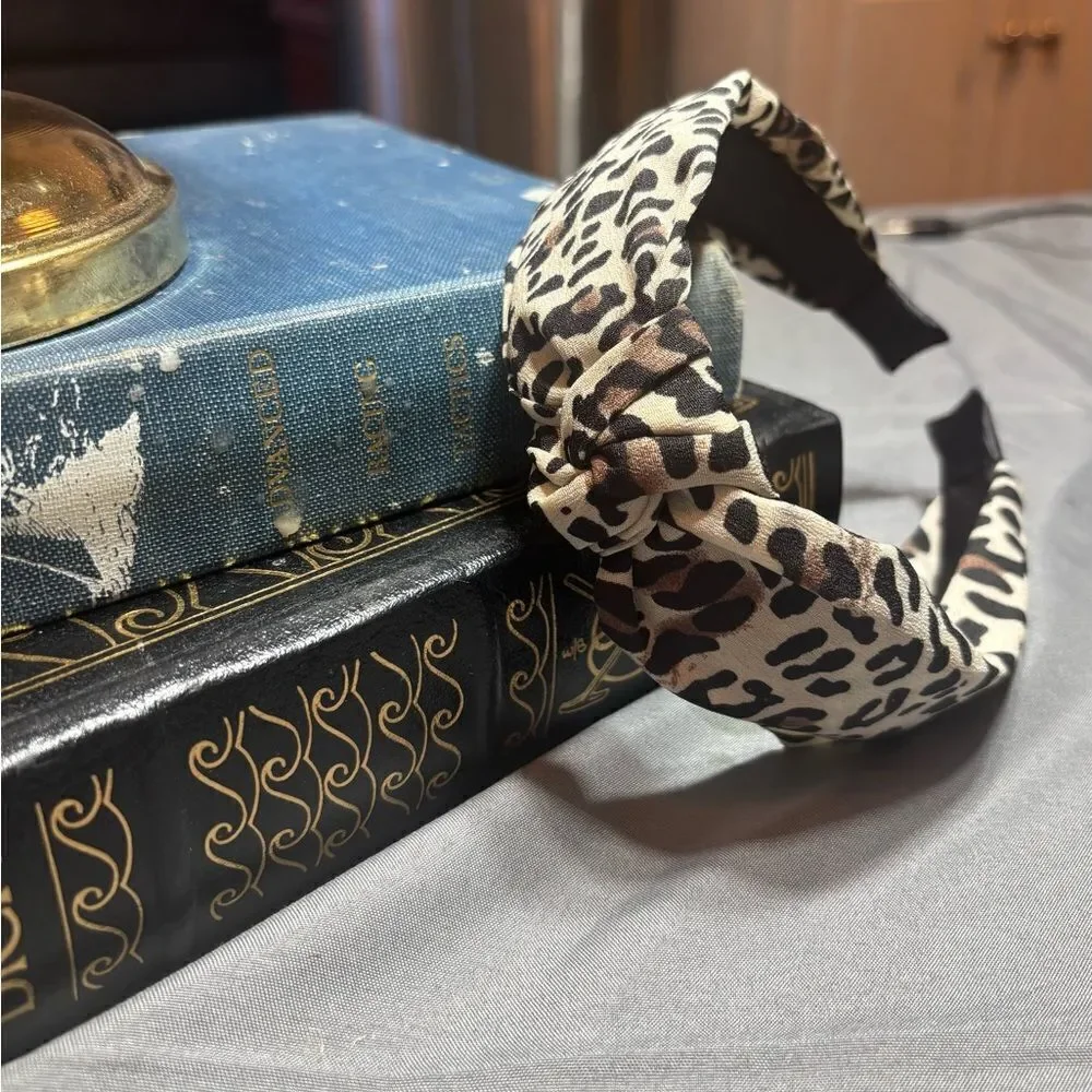 Leopard Print Headband New! Fashion Headband for Women & Girls Wide Top Knot